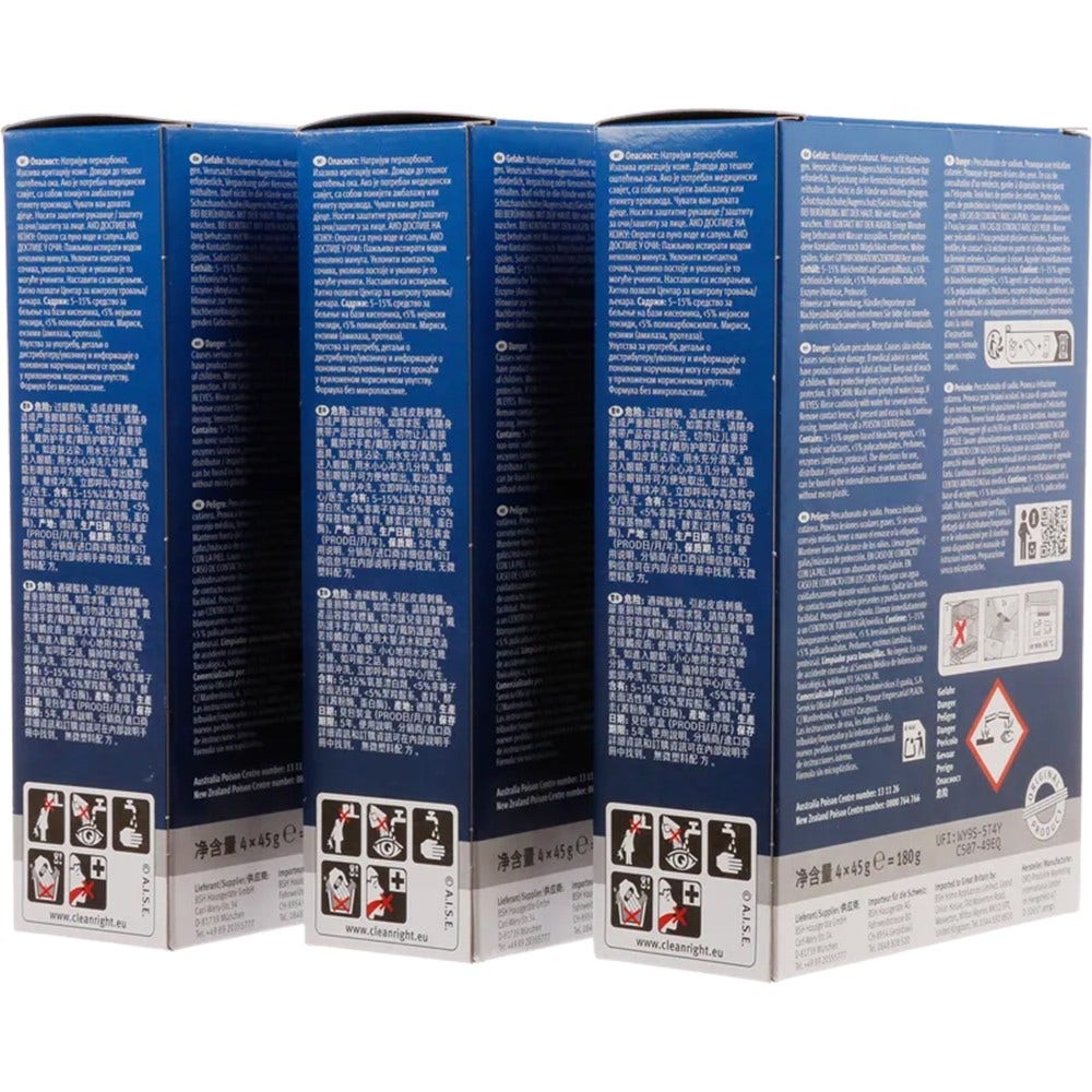 Bosch Detergente per lavastoviglie (12x45g) 00312257