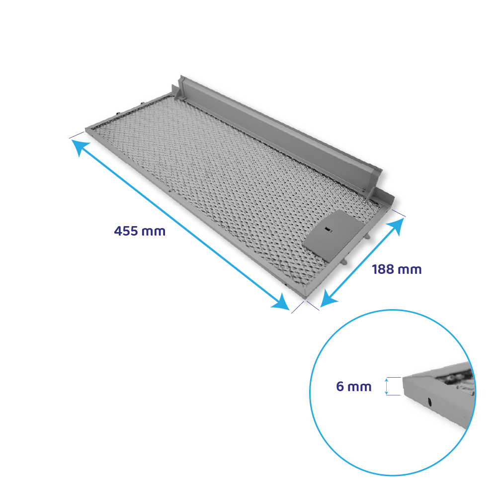 Balay Filtro metallico antigrasso 455x188mm 434105 / 00434105 (anteriore)