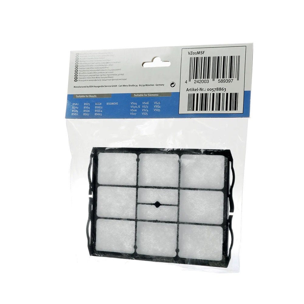 Bosch Filtro protezione motore per aspirapolvere VZ01MSF