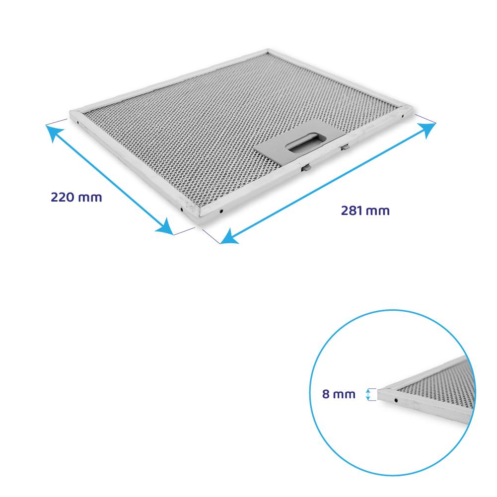 Siemens Filtro metallico antigrasso 281x220mm 665715 / 00665715