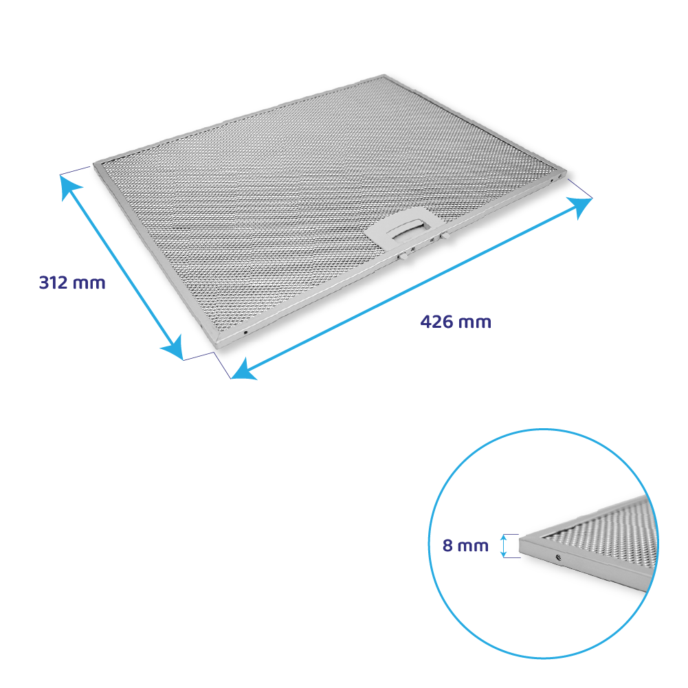 Balay Filtro metallico antigrasso 312x426x8mm 671276 / 00671276