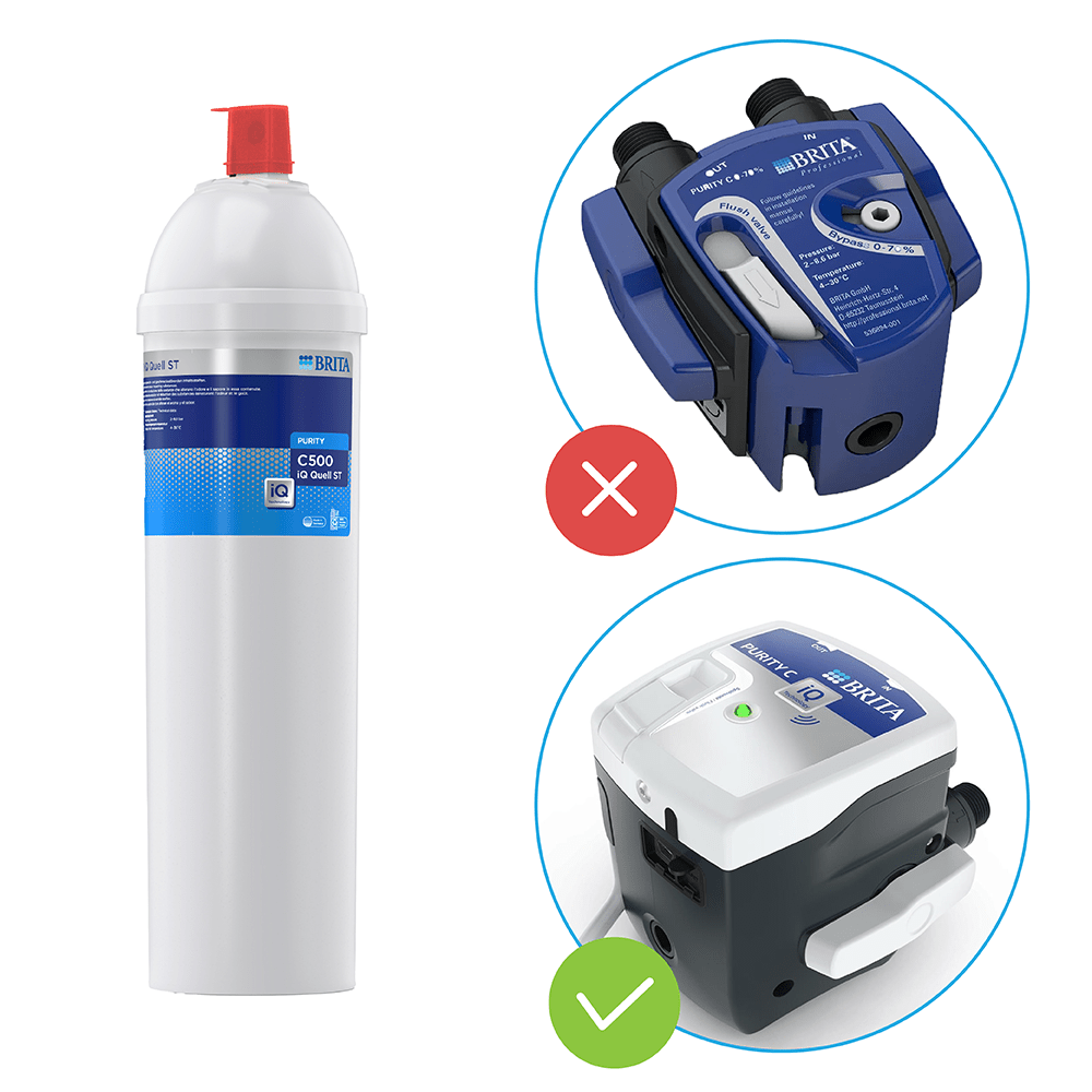 Filtro di ricambio BRITA PURITY C500 iQ Quell ST compatibile con testa del filtro iQ
