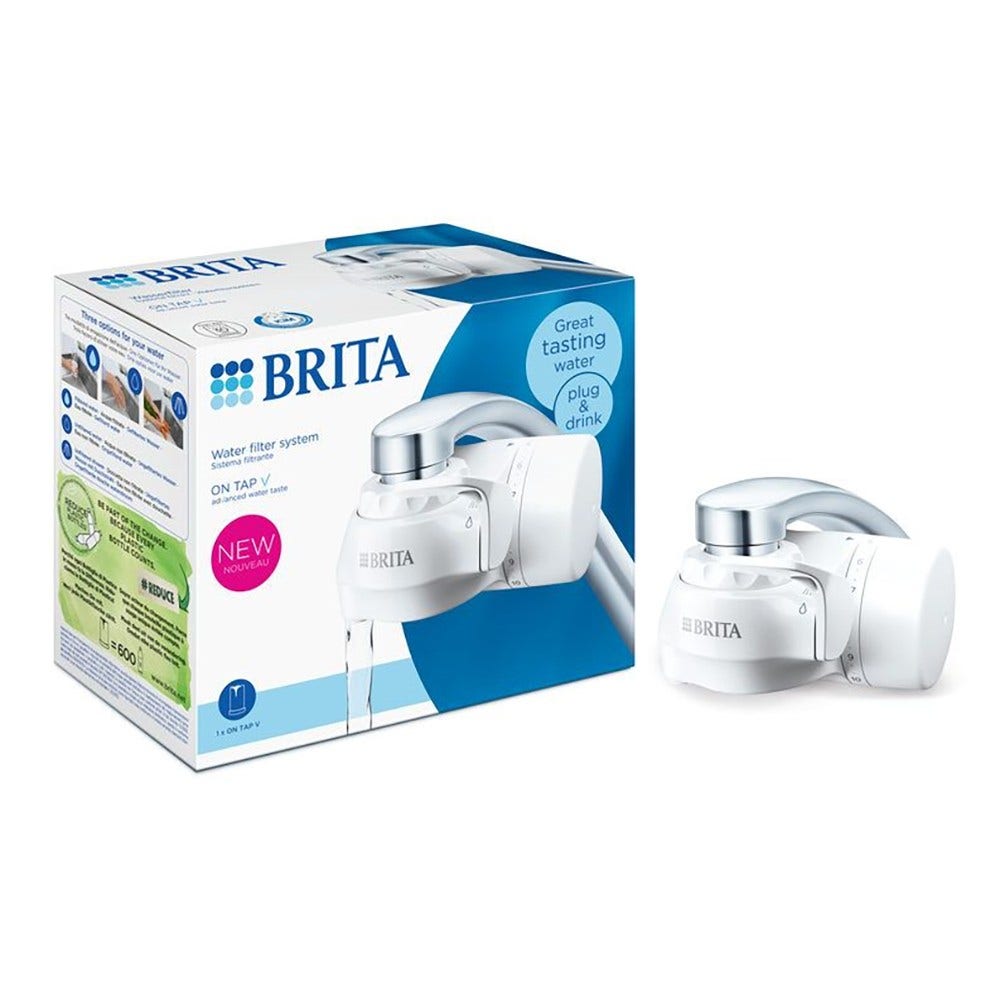 BRITA Sistema di filtraggio dell’acqua ON TAP V >60 micron + 3 Cartucce filtranti
