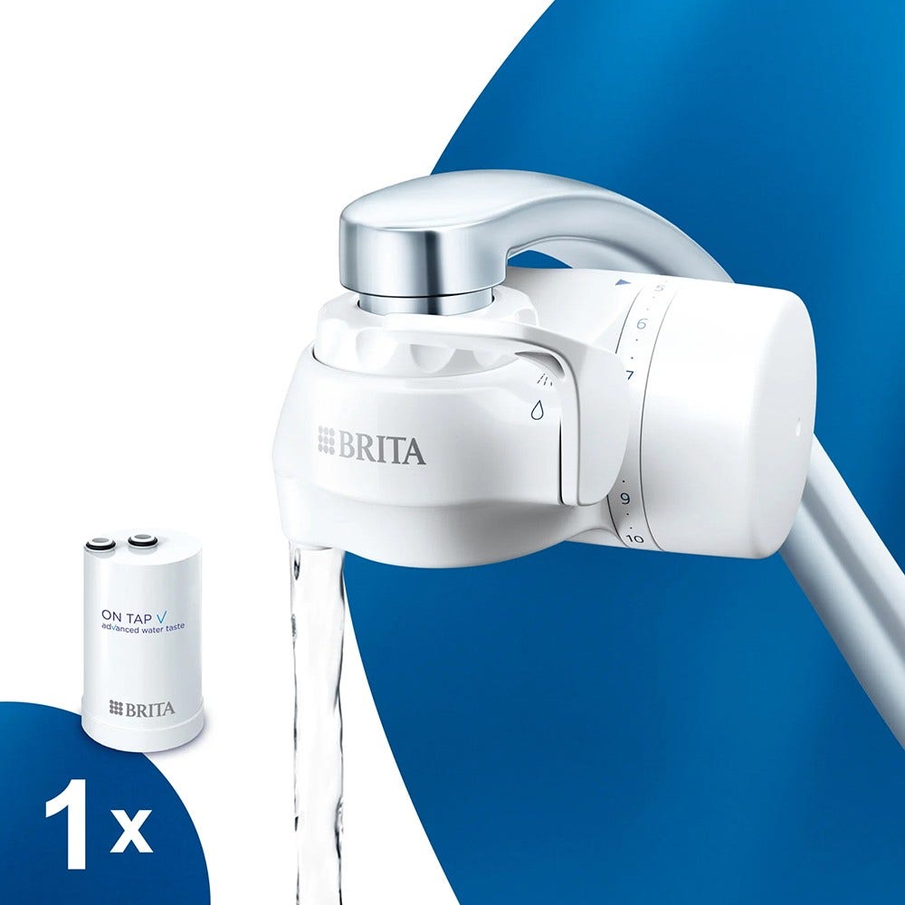 BRITA Sistema di filtraggio dell’acqua ON TAP V >60 micron (filtra PFAS)