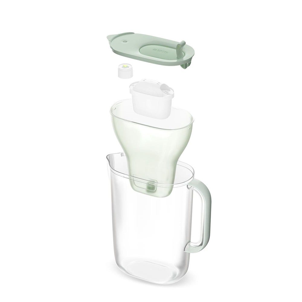 BRITA Caraffa filtrante 2.4L Style Eco Verde Polvere + Filtro MAXTRA PRO