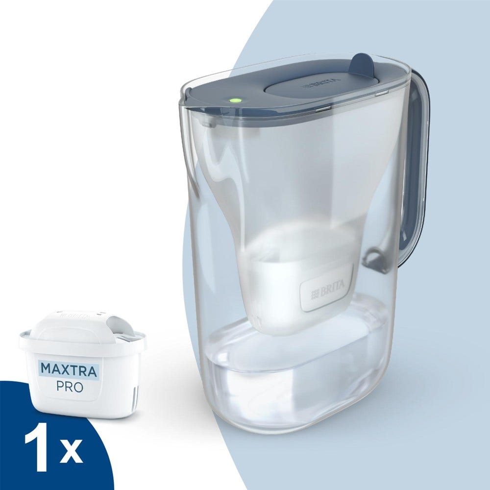 BRITA Caraffa filtrante 2.4L Style Essential Blu Pietra + Filtro BRITA MAXTRA PRO