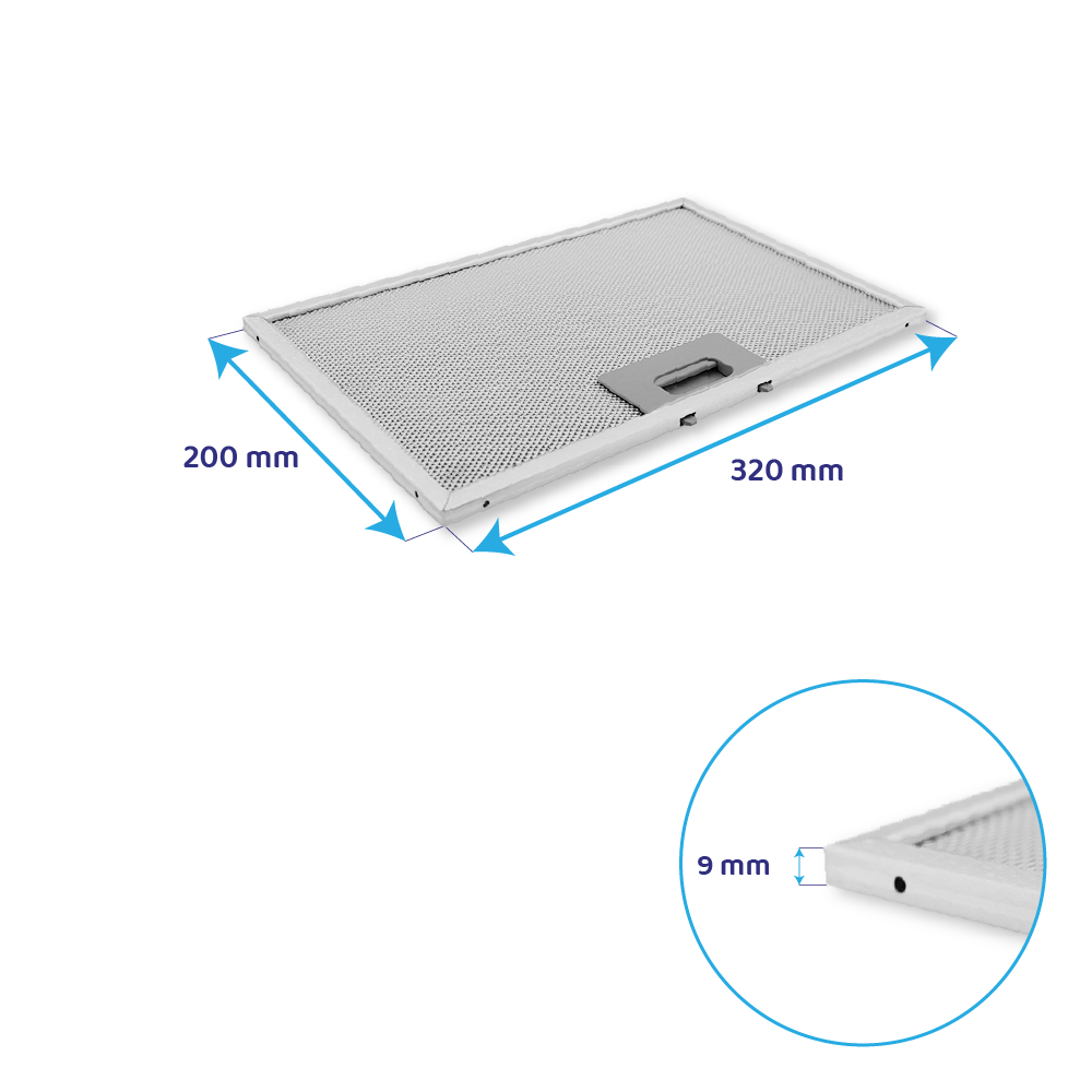 Bosch Filtro metallico antigrasso 200x320mm 11010164