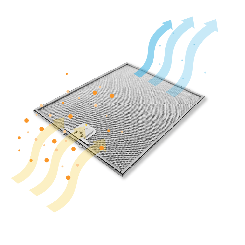 Blaupunkt Filtro metallico antigrasso 358x263mm per 5DK66450 / 5DK69450 / 5DL69450
