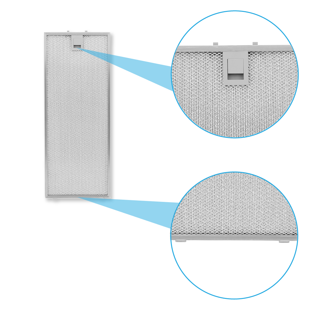 Constructa Filtro metallico antigrasso 482x192mm CD30646/04 / CD30647/01 / CD30677/04