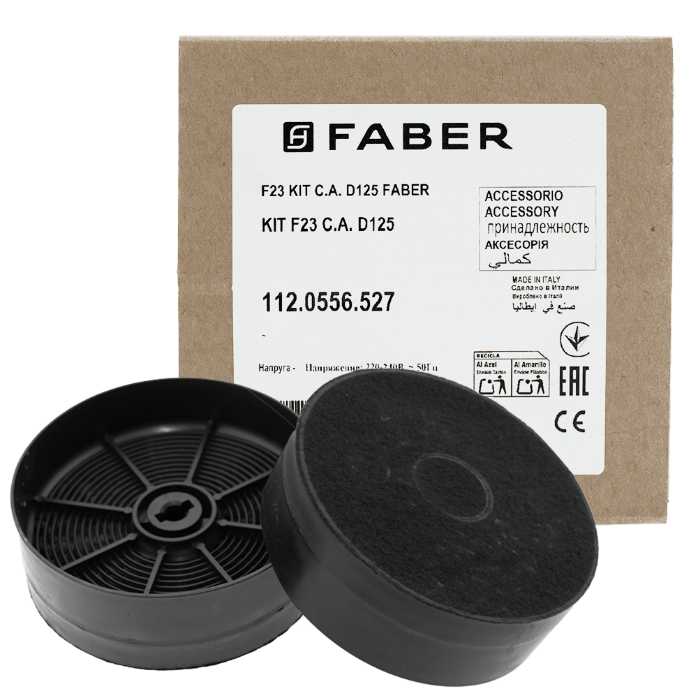 Faber Filtro a carboni attivi (2 pz.) per ILMA… / FLEXA… / INKA… / F23 / D125