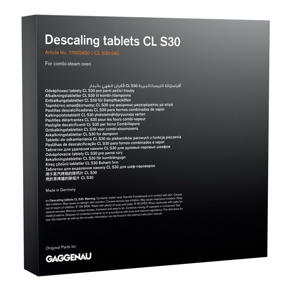 Gaggenau Pastiglie decalcificanti (4x120g) 17002490 / CLS30040 per forno a vapore