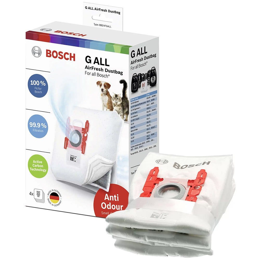 Sacchetti per aspirapolvere Bosch Type G ALL Anti-odore BBZAFGALL (4 pz.)