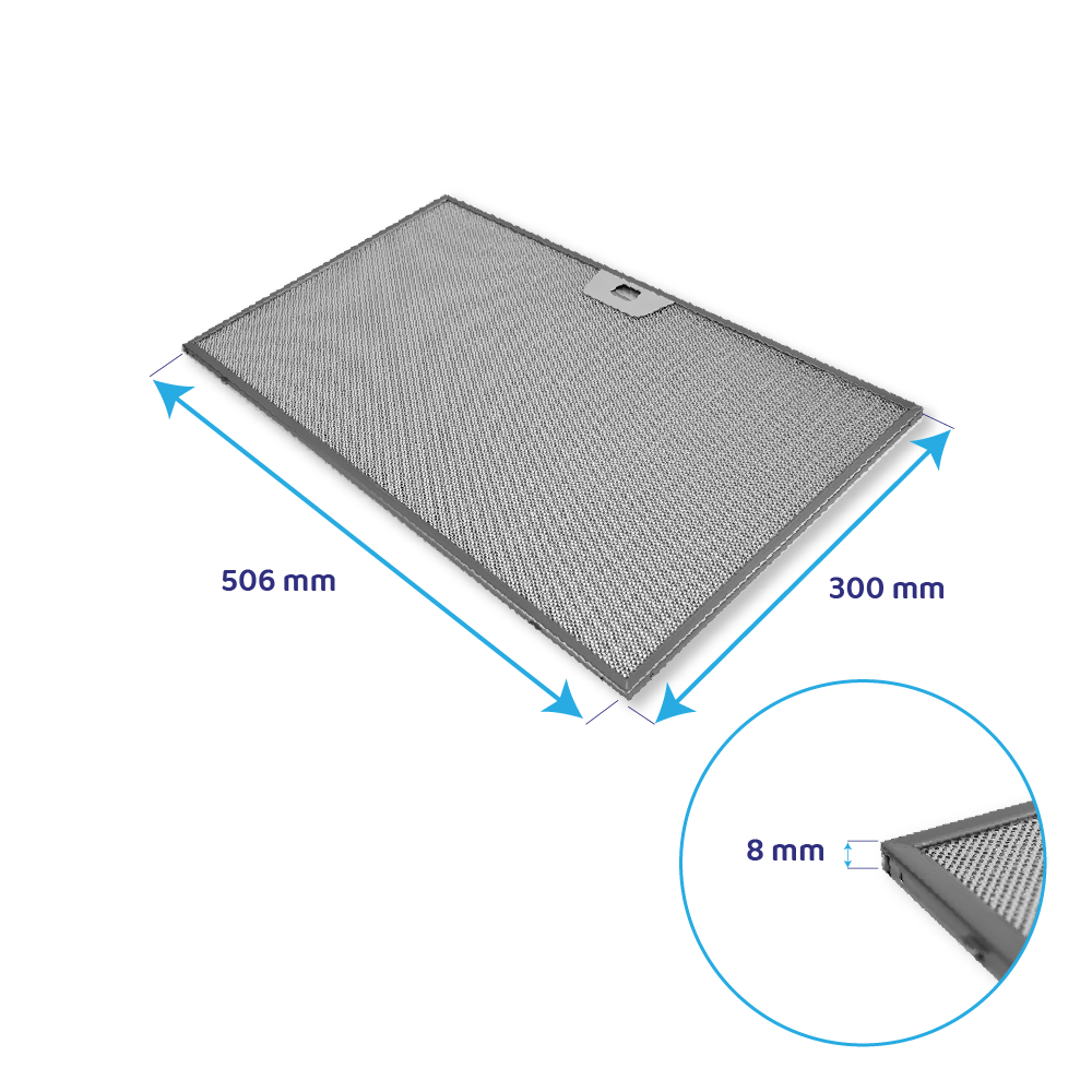 Electrolux Filtro metallico antigrasso 506x300mm 4055135349