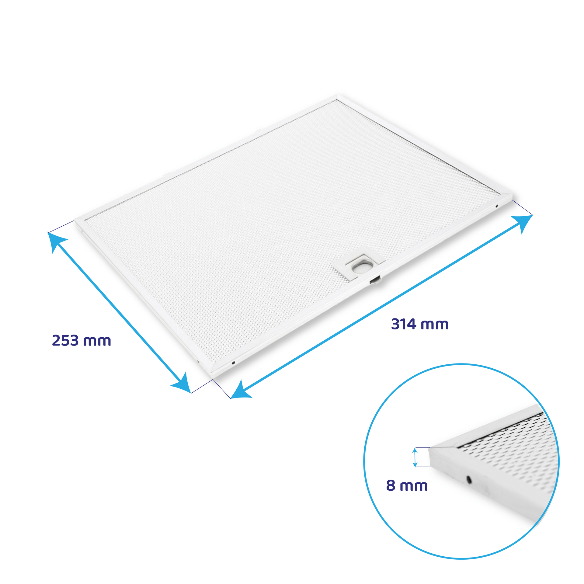 Electrolux Filtro metallico antigrasso 314x253mm per EFD90662OK