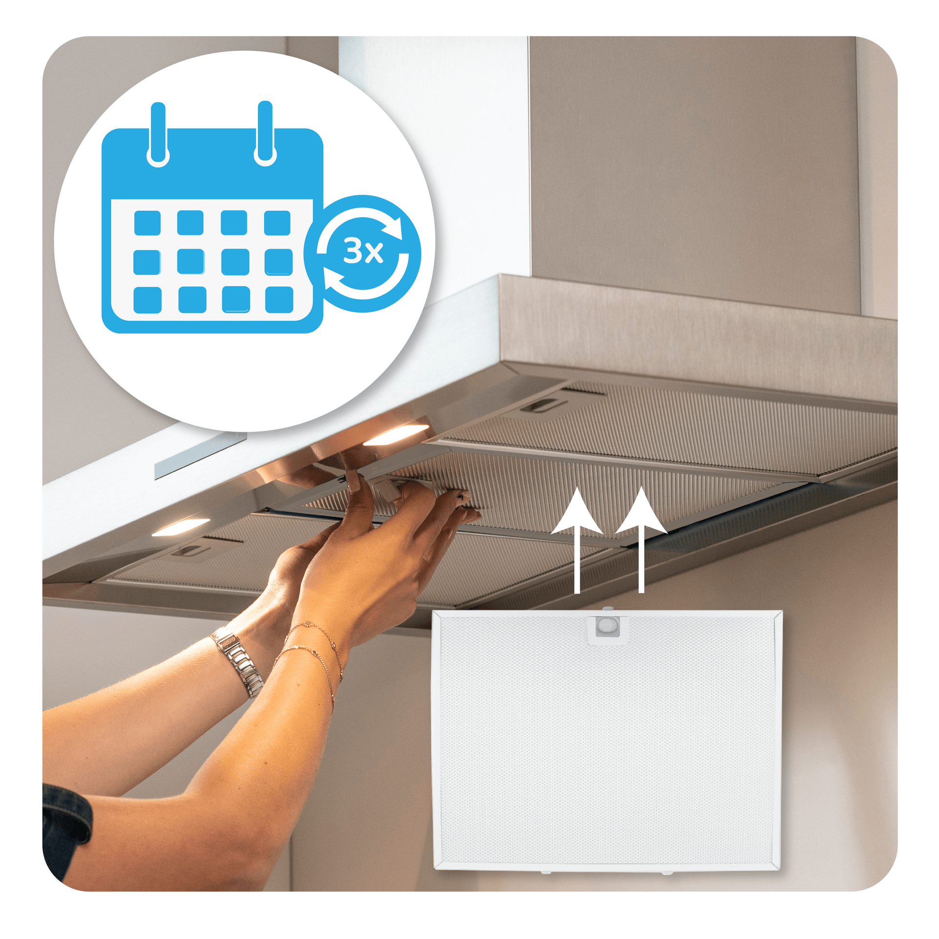 Electrolux Filtro metallico antigrasso 314x253mm per EFD90662OK