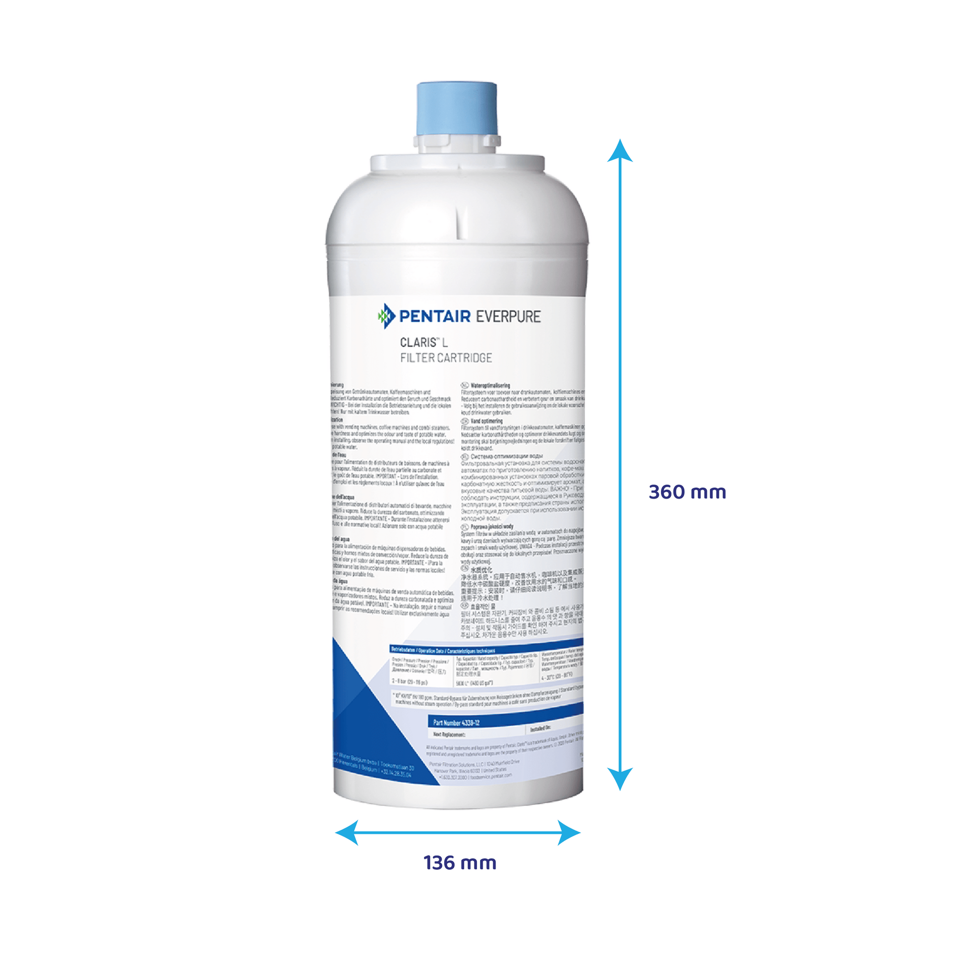 Everpure Cartuccia filtrante Claris L Large 4339-12