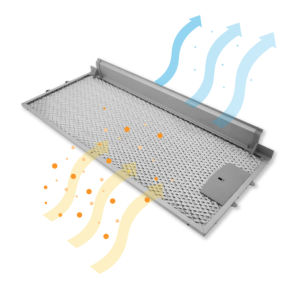 Bosch Filtro metallico antigrasso 455x188mm 434105 / 00434105 (anteriore)