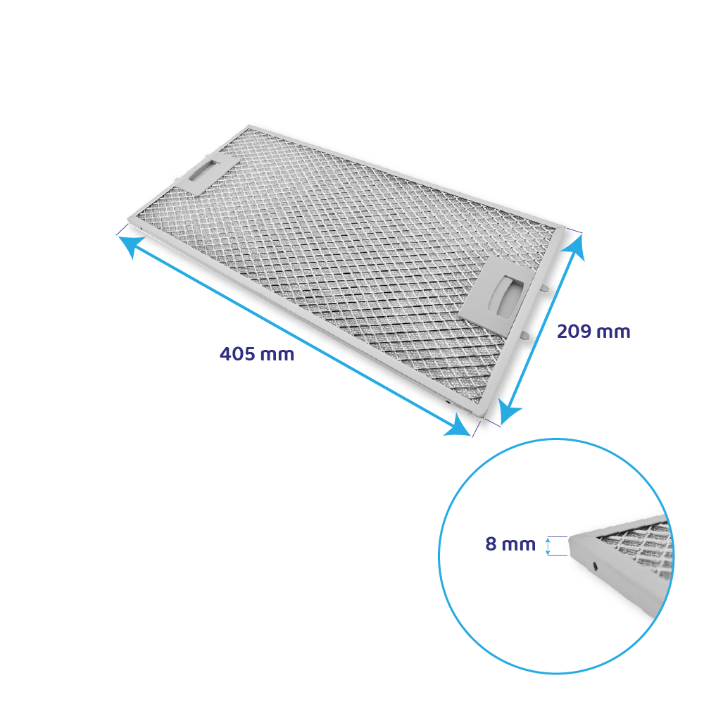 Balay Filtro metallico antigrasso 405x209mm 434107 / 00434107 (posteriore)