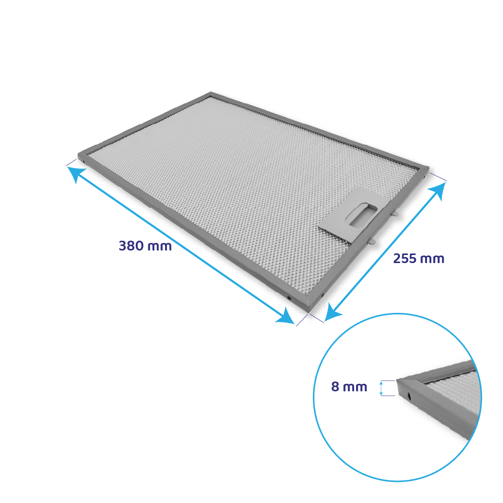 Ikea Filtro metallico antigrasso 380x255x8mm 480122102116