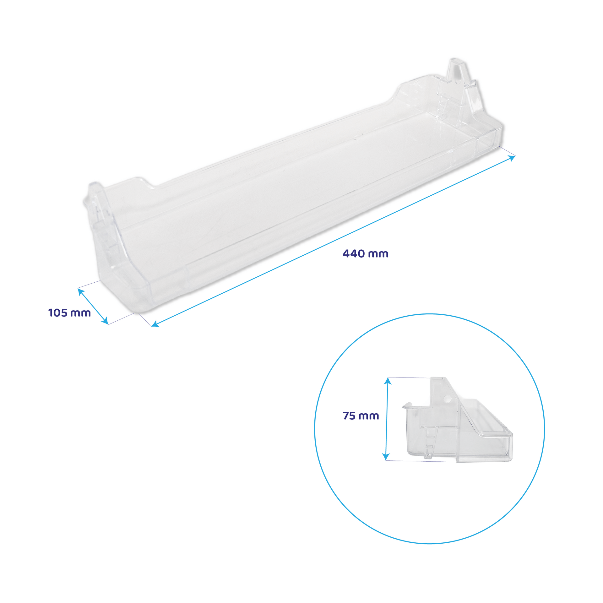 Whirlpool Balconcino portabottiglie 440x105x75mm 481010476960