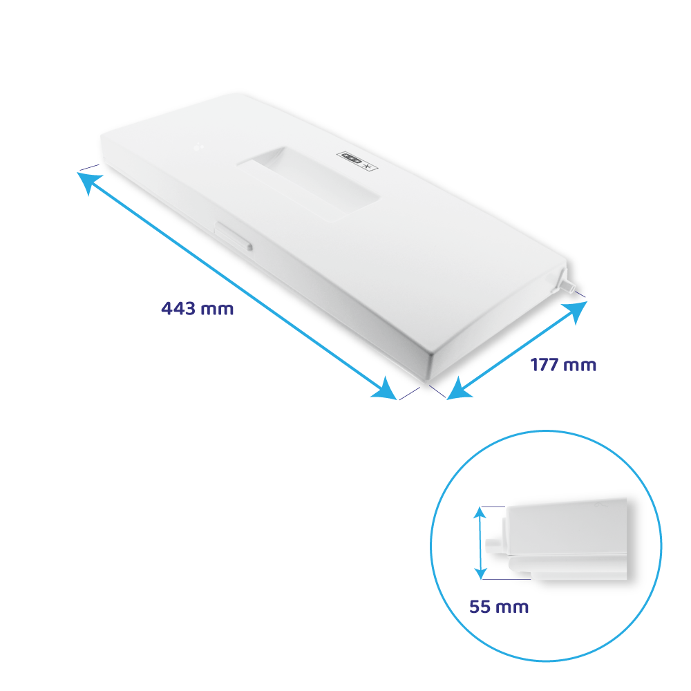 Whirlpool Sportello del congelatore 443x177mm
