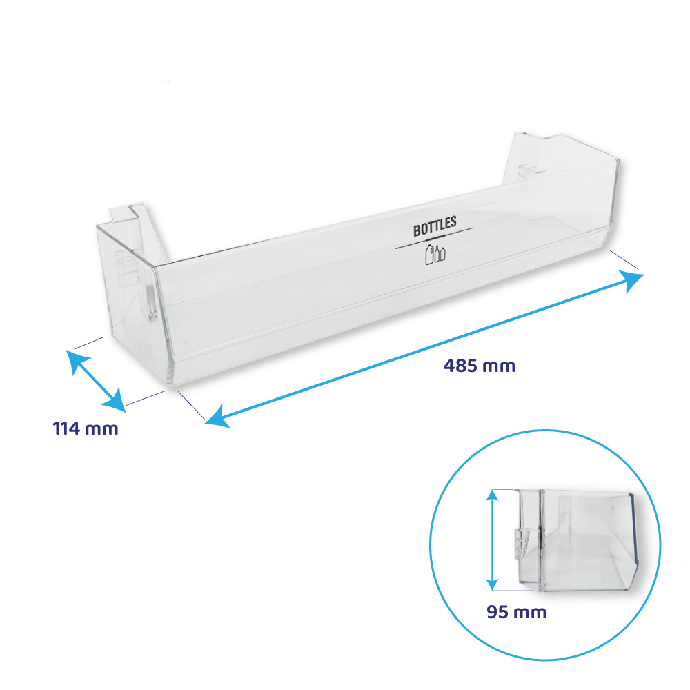 Whirlpool Balconcino portabottiglie 485x114x95mm