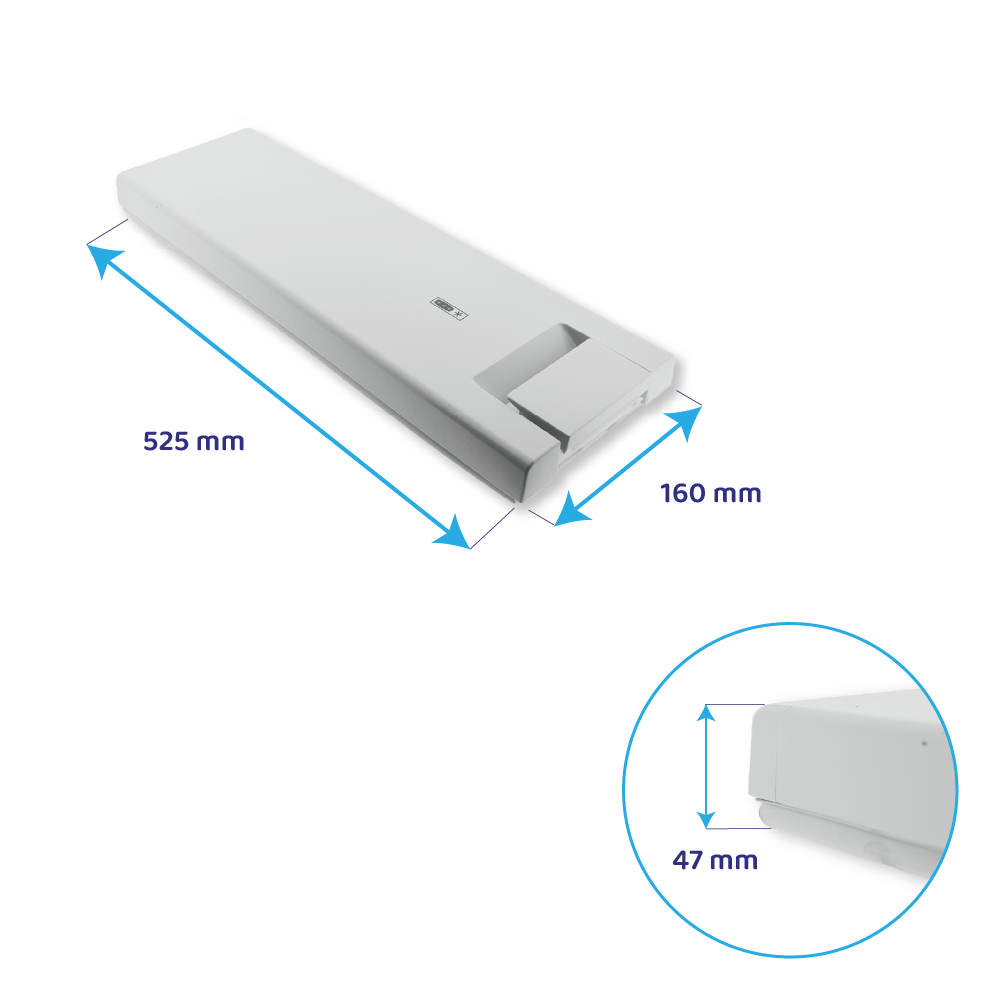Whirlpool Sportello del congelatore 525x160x47mm / 481244069308