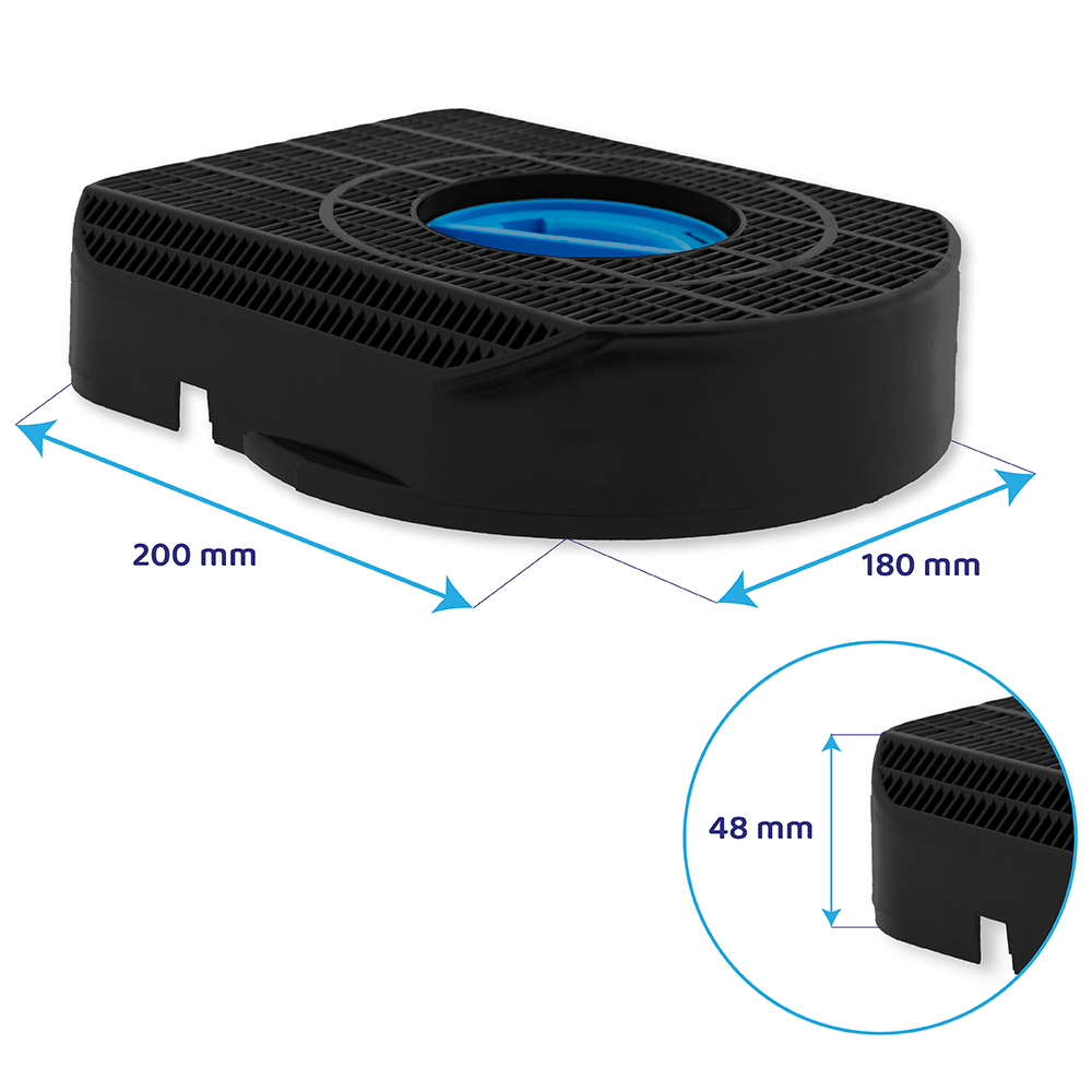 WPRO Filtro a carboni attivi Tipo 200 / CHF200/1