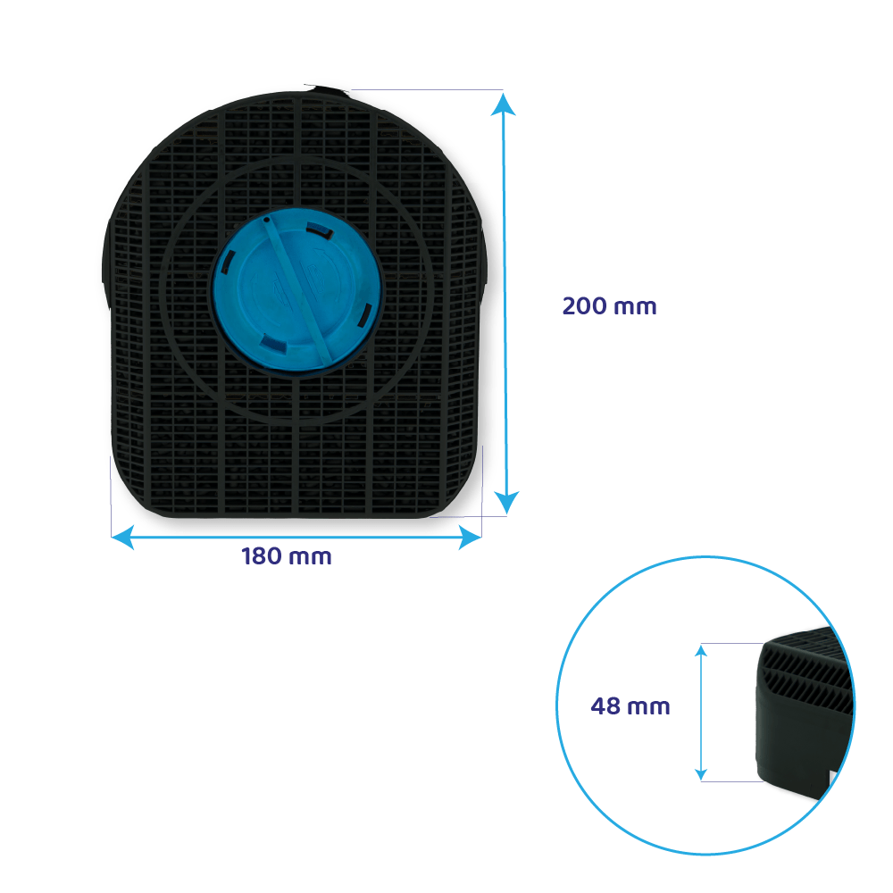 Whirlpool Filtro a carboni attivi Tipo 200 / CHF200/1