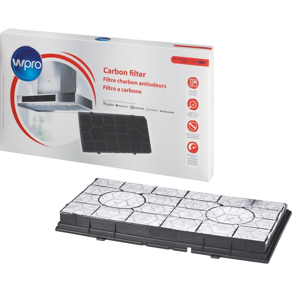 WPRO Filtro a carboni attivi Tipo 190 / CHF190 / FAT190
