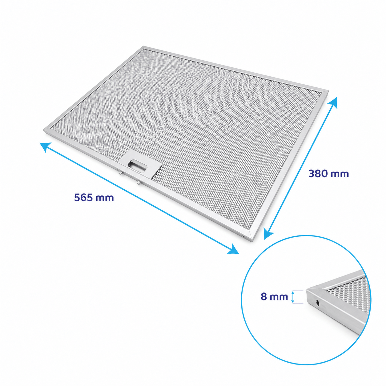 Bauknecht Filtro metallico antigrasso 565x380mm per DC5460... / DF5560/1...