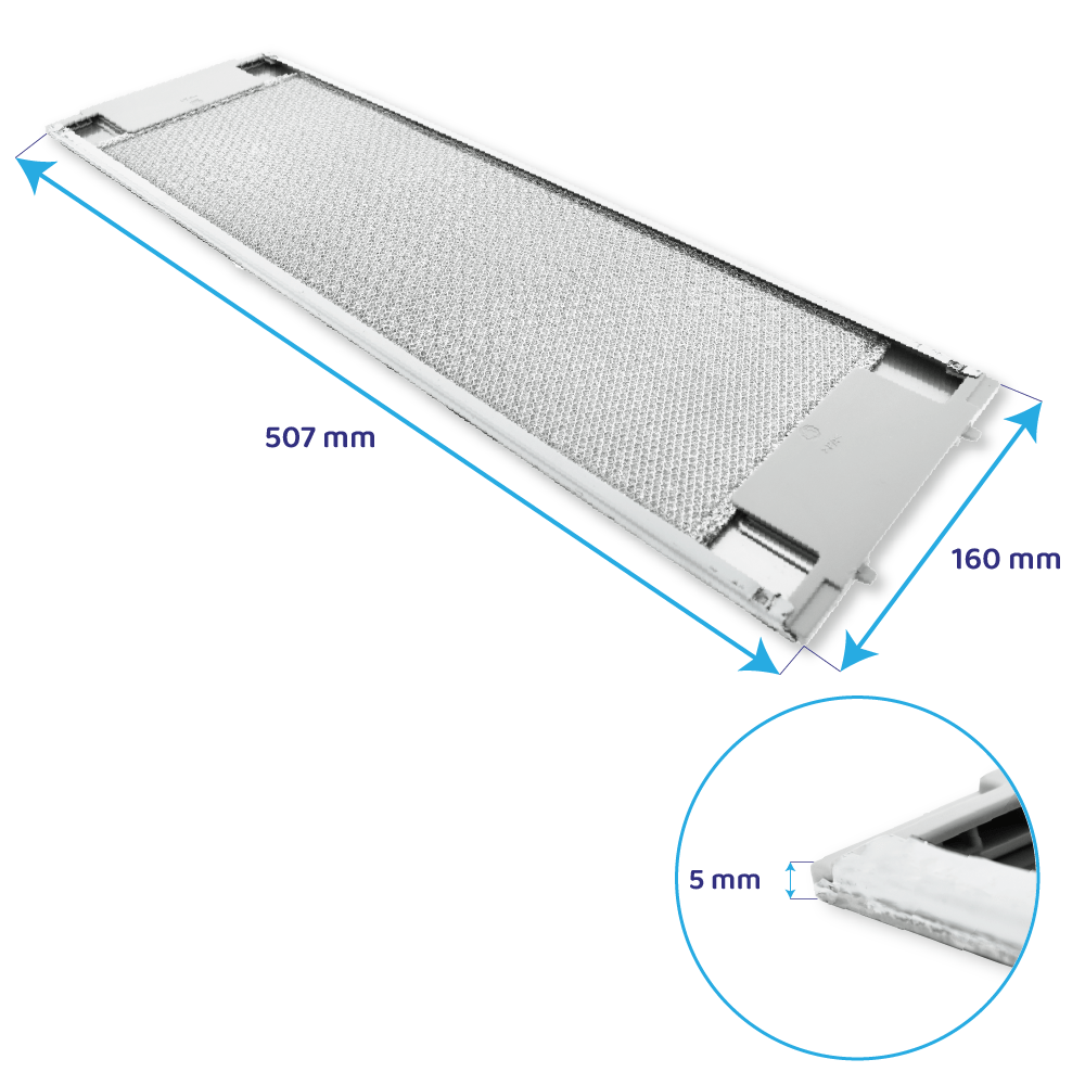 AEG Filtro metallico antigrasso 507x160mm 50263849007