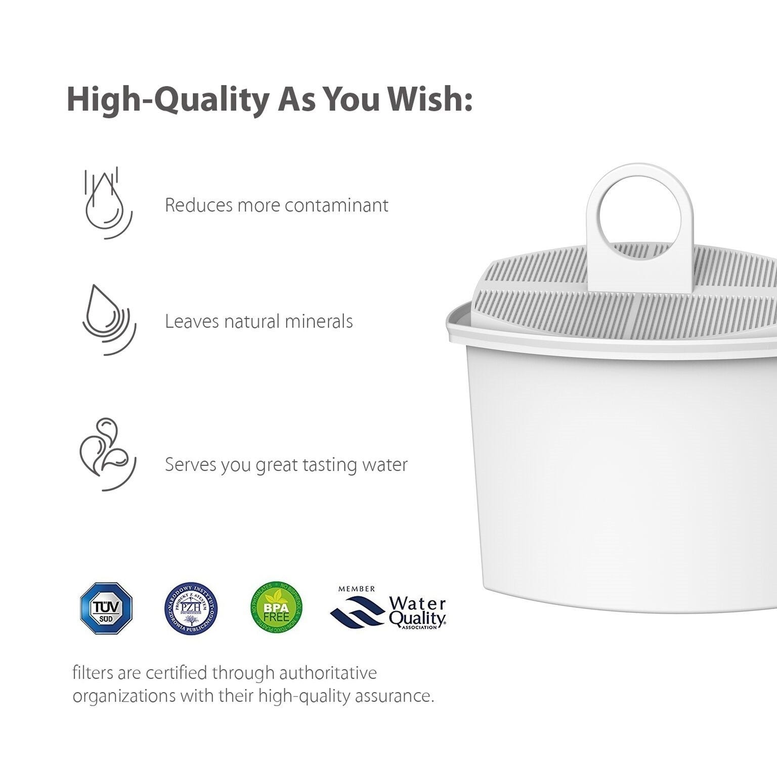 Filtro acqua (2 pz.) compatibile con Braun PureAqua BRSC 006 / KWF2