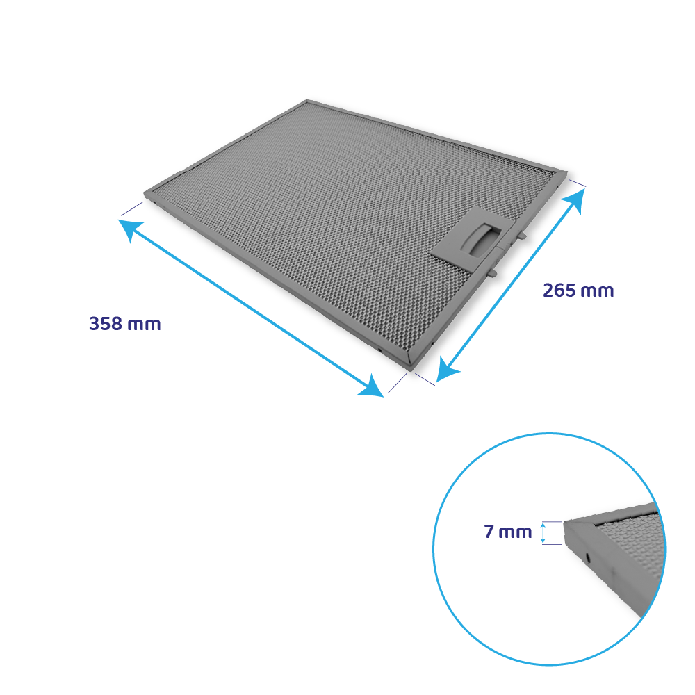 Bosch Filtro metallico antigrasso 358x265mm 703451 / 00703451