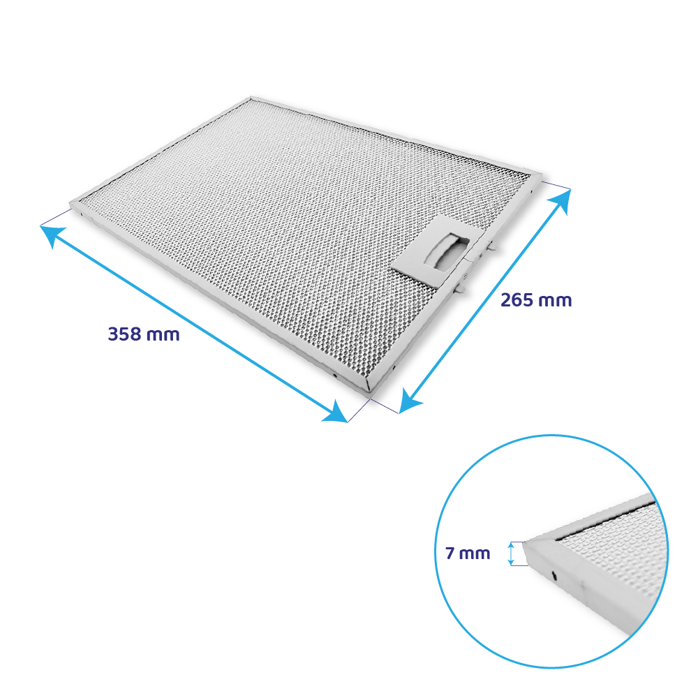 Blaupunkt Filtro metallico antigrasso 358x265mm 703451