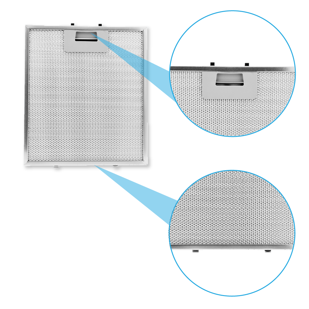 Kit filtro a carboni attivi (2 pz.) + Filtro metallico antigrasso (2 pz.) compatibile con Brandt AD1070X