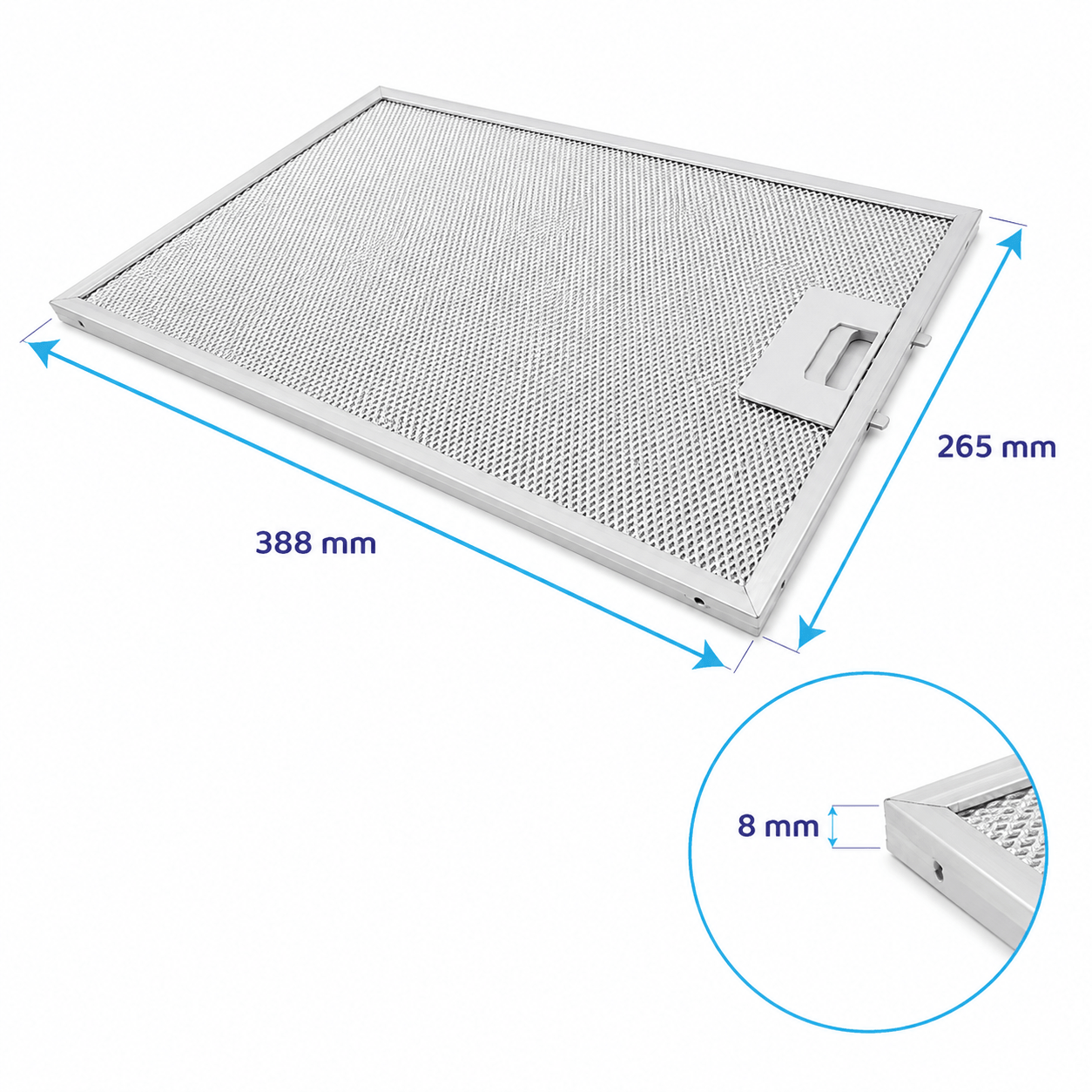 Blaupunkt Filtro metallico antigrasso 388x265mm 5Z5101X5 / 742967