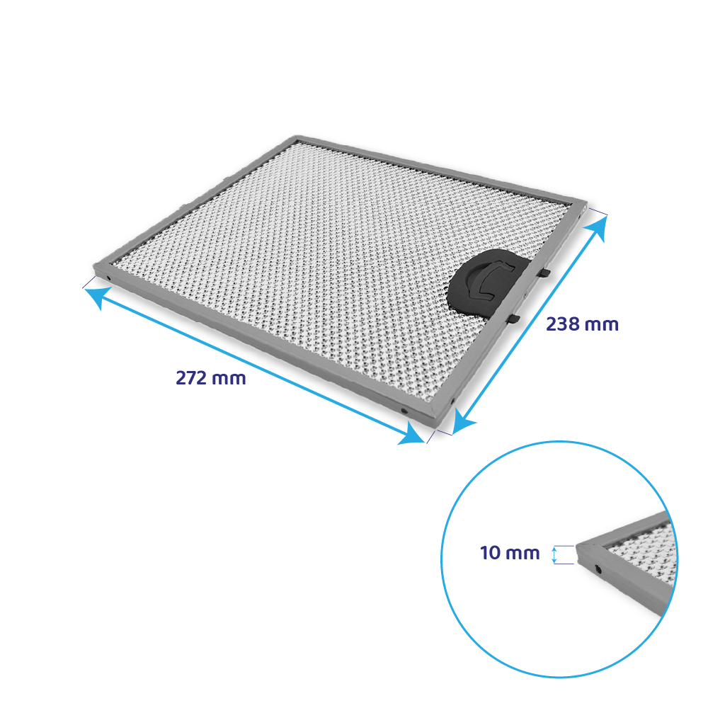 DeDietrich Filtro metallico antigrasso 272x238x10mm 79X8840