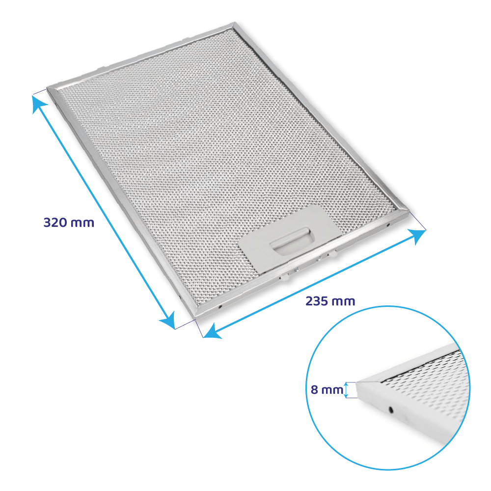 Teka Filtro metallico antigrasso 320x235mm 81476048