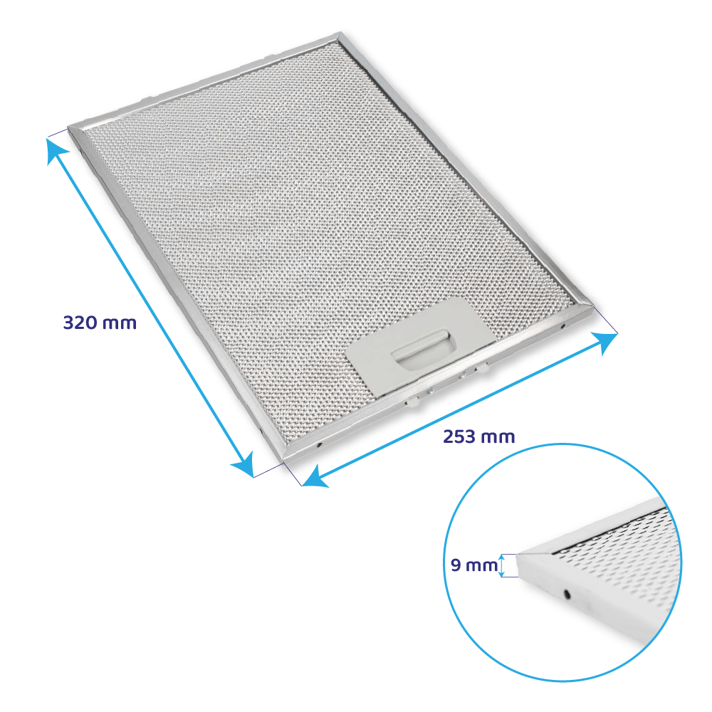 Teka Filtro metallico antigrasso 320x253mm 81479009