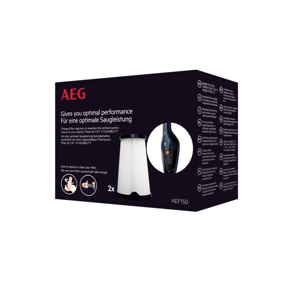 AEG Filtro a carboni attivi (2 pz.) per aspirapolvere AEF150 / CX7 / QX8-1