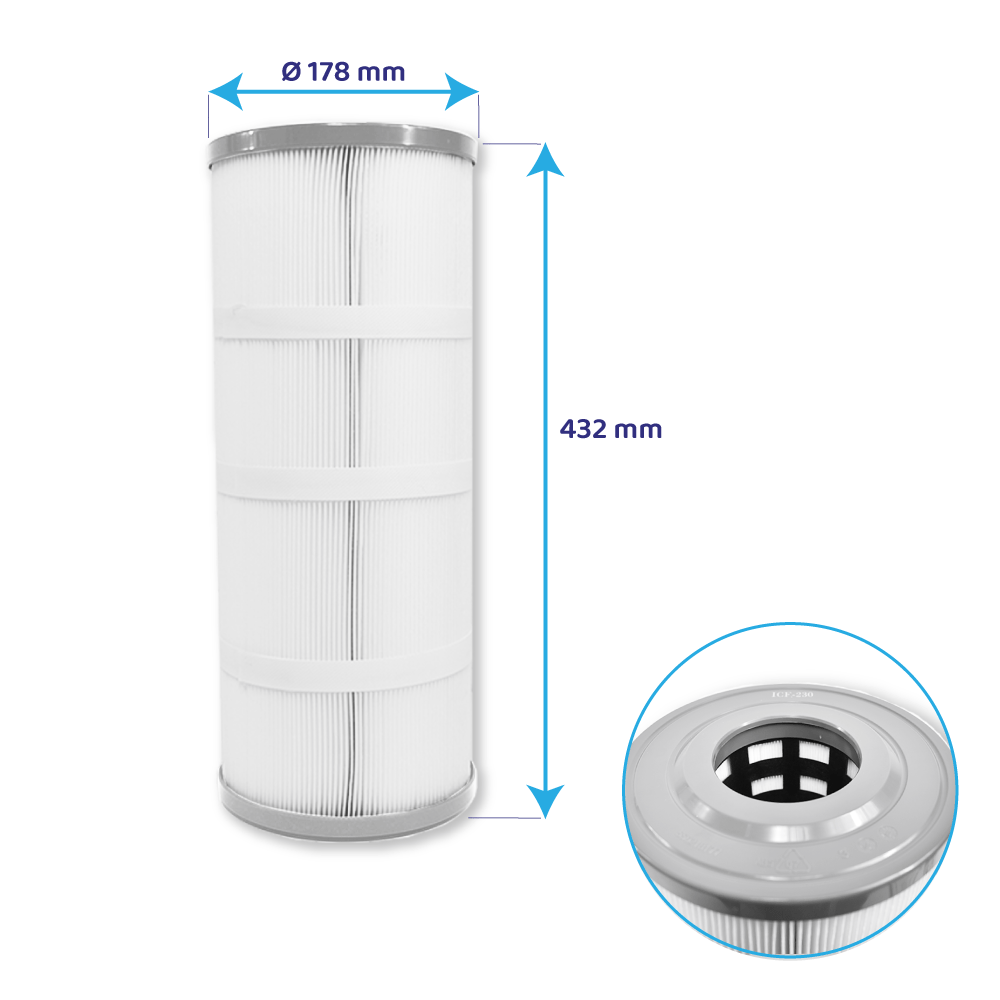 Emaux Filtro a cartuccia per piscina (4 pz.) ELITE Galaxy ICF230 / 914100007