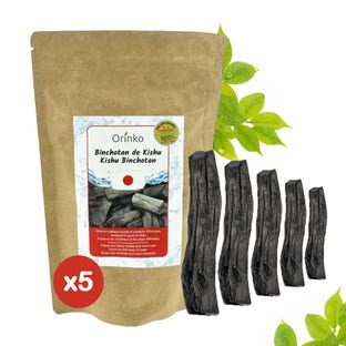 Orinko Bastoncini di Carbone Binchotan Giapponese (set da 5)