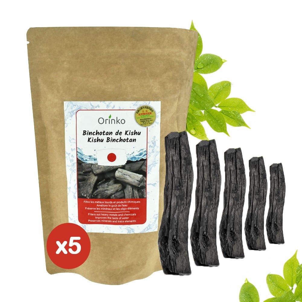 Orinko Bastoncini di Carbone Binchotan Giapponese (set da 5)
