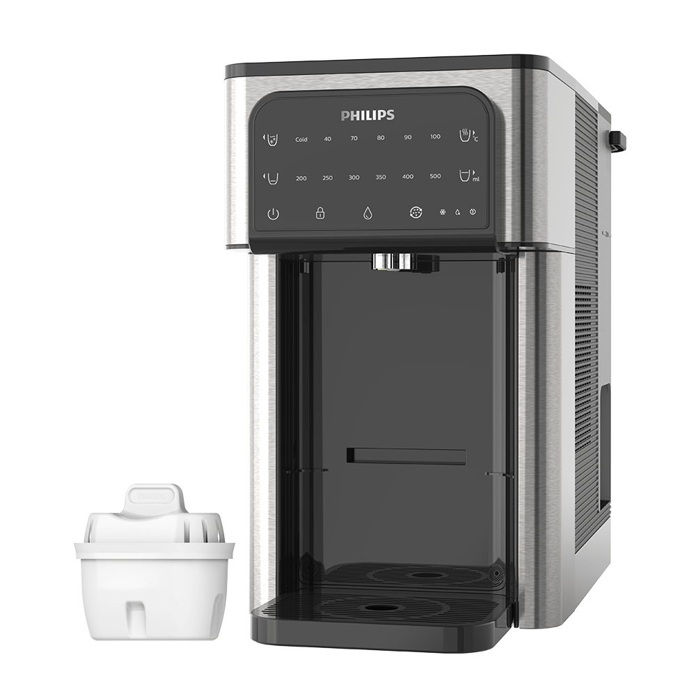 Philips Stazione dell'acqua All-in-One calda + fredda ADD5980M (filtra PFAS) compatibile con BRITA