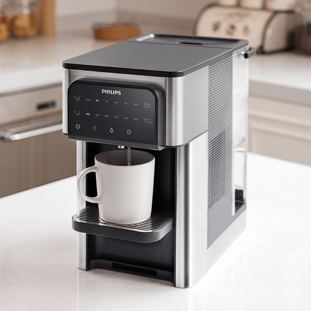 Philips Stazione dell'acqua All-in-One calda + fredda ADD5980M (filtra PFAS) compatibile con BRITA