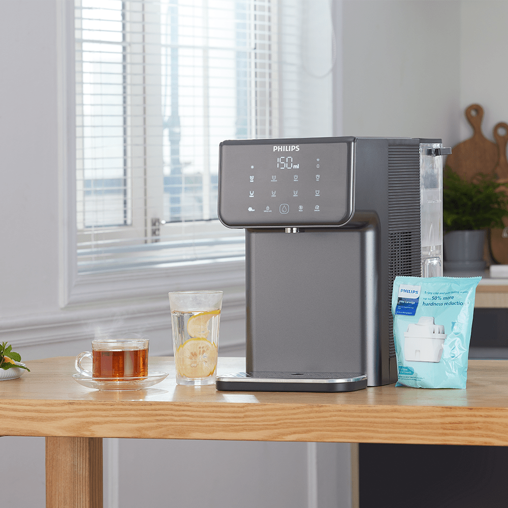 Philips Stazione dell'acqua tutto in uno caldo e freddo ADD5981GR (filtra PFAS) compatibile con BRITA