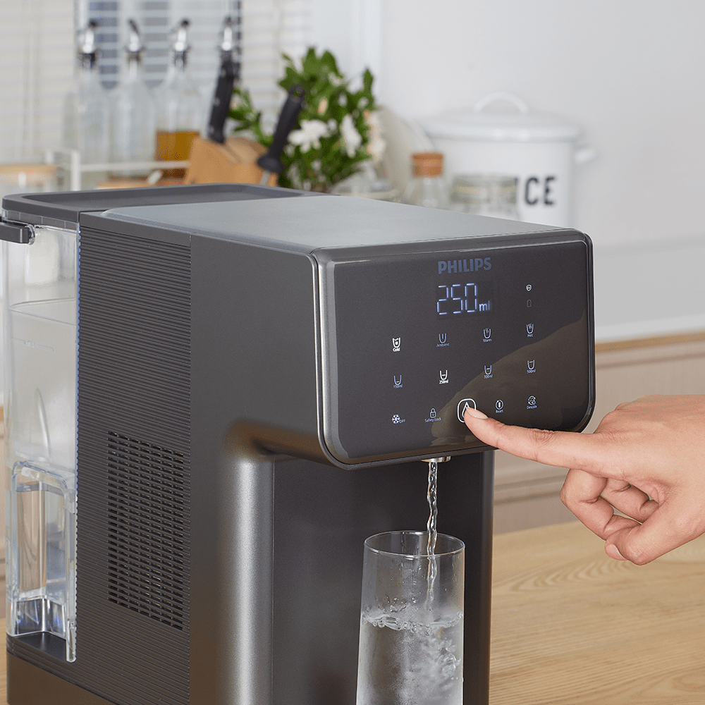 Philips Stazione dell'acqua tutto in uno caldo e freddo ADD5981GR (filtra PFAS) compatibile con BRITA