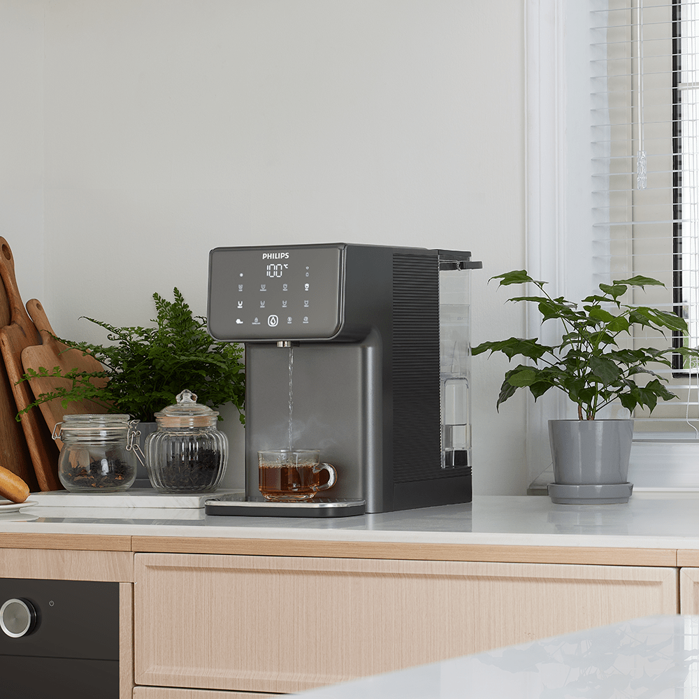 Philips Stazione dell'acqua tutto in uno caldo e freddo ADD5981GR (filtra PFAS) compatibile con BRITA