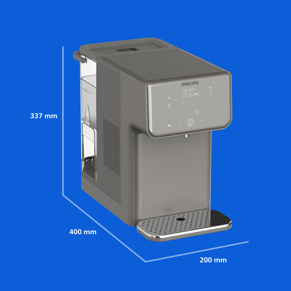Philips Stazione dell'acqua tutto in uno caldo e freddo ADD5981GR (filtra PFAS) compatibile con BRITA